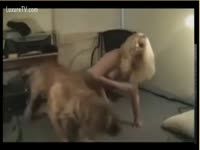 Pet Sex Film - Dog Knows the Drill on How to Fuck his Blonde Owner